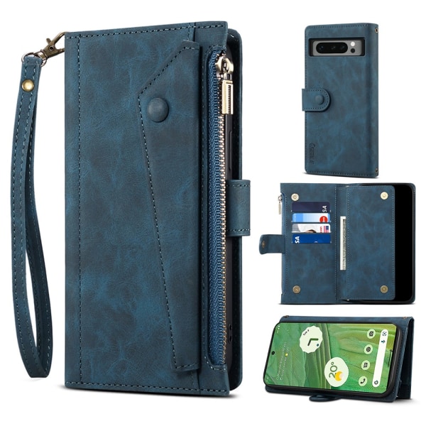 SKALO Google Pixel 8 Pro ESEBLE Big Wallet Lompakkokotelo - Sini Blue