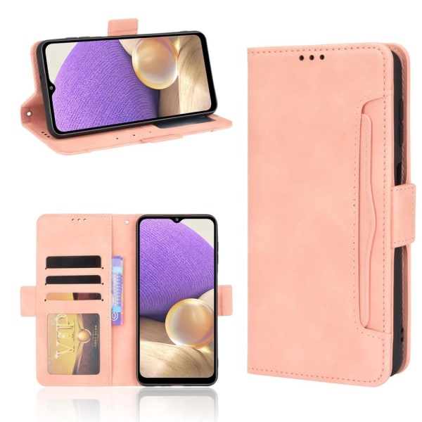 SKALO Samsung A13 5G 6-lokeroa Lompakkokotelo - Pinkki Pink