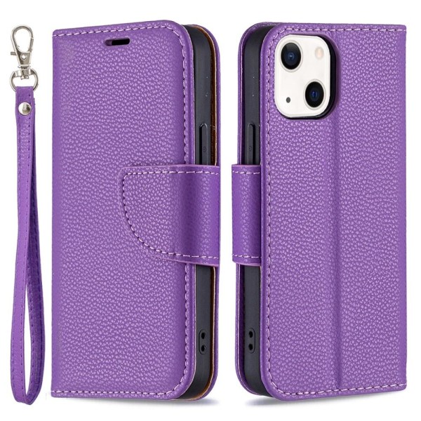 SKALO iPhone 13 Mini Premium Litchi Pung - Lilla Purple