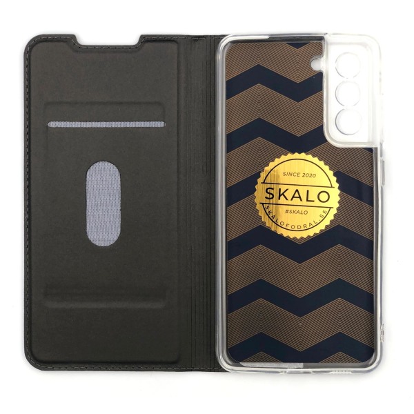 SKALO Samsung S21 FE Plånboksfodral Ultratunn design - Fler färg Guld