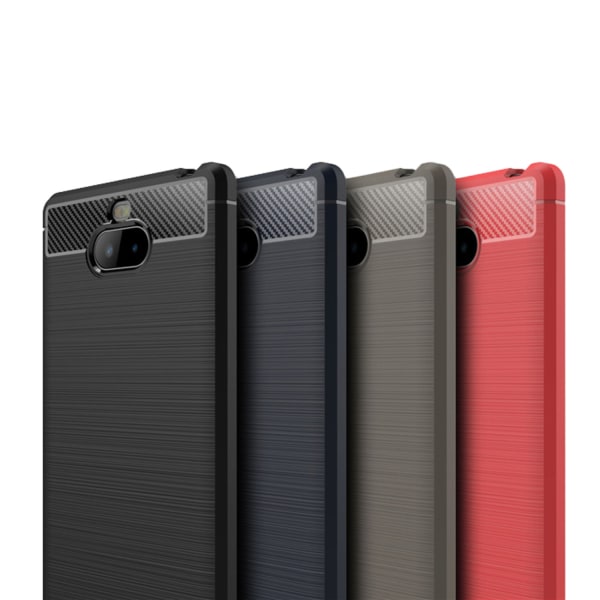Iskunkestävä Armor Carbon TPU-kotelo Sony Xperia 10 - enemmän värejä Red