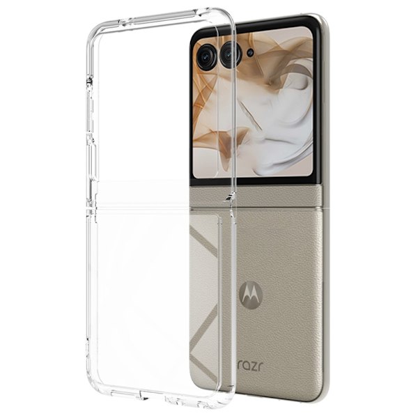 SKALO Motorola Razr 50 5G TPU Clear Hybrid Cover - Gennemsigtig Transparent