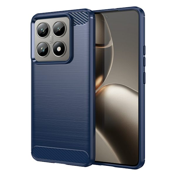 SKALO Xiaomi 14T Pro Armor Carbon Iskunkestävä TPU suojakuori - Valitse väri Blue