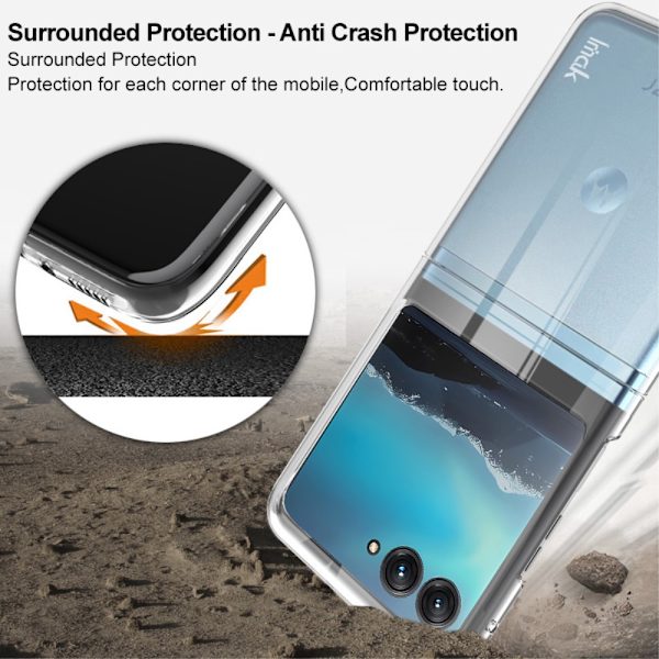 IMAK Motorola Razr 40 Ultra 5G Crystal Case II Pro 2-Delta Suojakuori - Läpinäkyvä Transparent