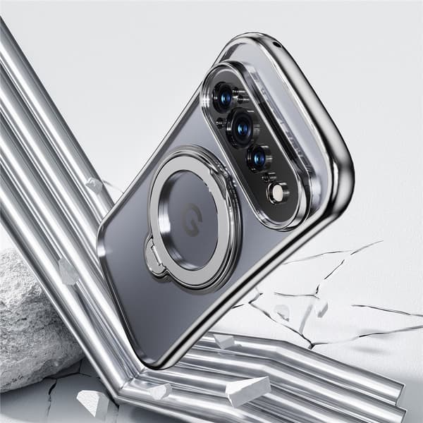 SKALO Electroplated 360° Ring TPU Skal för Google Pixel 11 - Silver Silver
