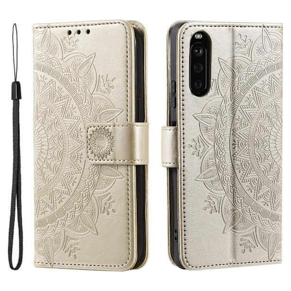 SKALO Sony Xperia 10 VI Mandala Plånboksfodral - Guld Guld