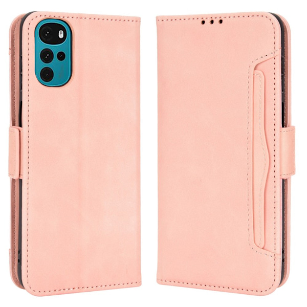 SKALO Motorola Moto G22 6-lokeroa Lompakkokotelo - Pinkki Pink