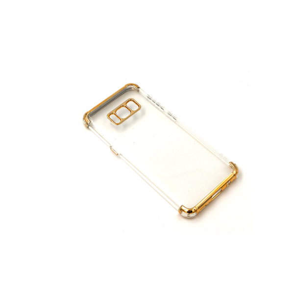 Extra tåligt design TPU | färgade kanter Samsung S8+ Silver