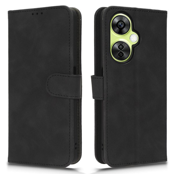 SKALO OnePlus Nord CE 3 Lite 5G Matt PU-læderpungetui - Sort Black