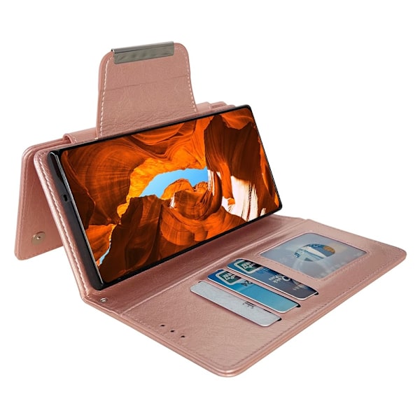 SKALO Samsung S25 2-in-1 Magneettinen Irrotettava Lompakkokotelo - Ruusukulta Pink gold