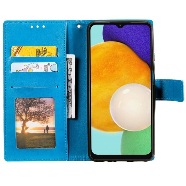 SKALO Samsung A13 5G Mandala Plånboksfodral - Blå Blå