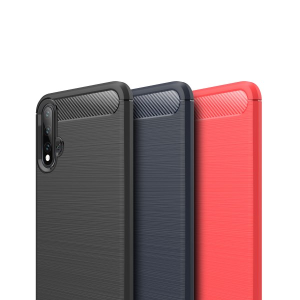 Stødsikker Armour Carbon TPU cover Huawei Nova 5T - flere farver Red