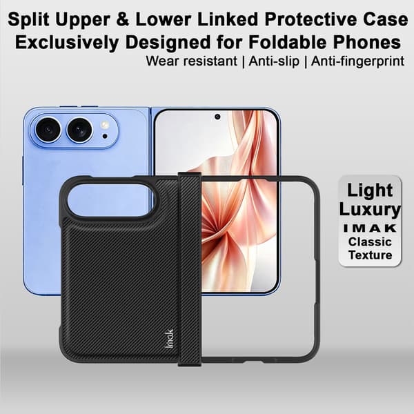 IMAK Ruiyi Series Deksel til iPhone Duo - Musta Black