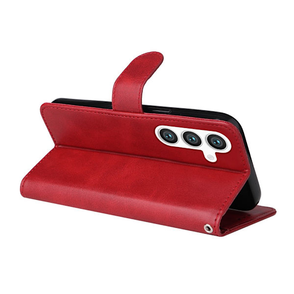 SKALO Samsung S24+ PU-nahkainen Lompakkokotelo - Valitse väri Red