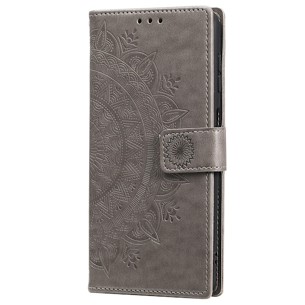 SKALO Samsung A54 5G Mandala Flip Cover - Grå Grey