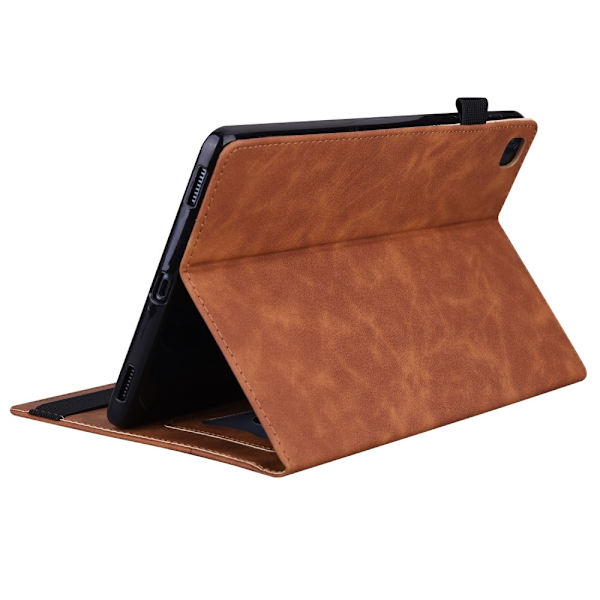 SKALO Samsung Tab A9+ PU-nahkainen Lompakkokotelo - Ruskea Brown