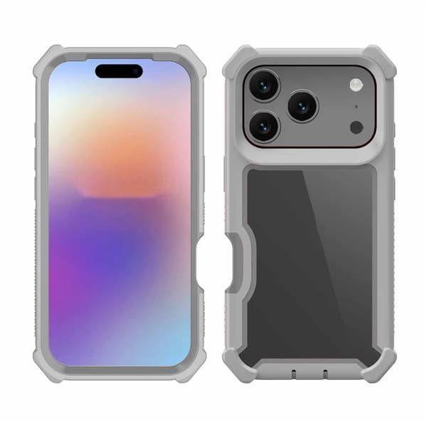 SKALO iPhone 17 Pro Max Robust Hörnskydd Skal - Grå grå