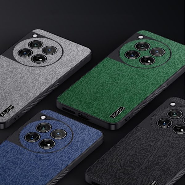 SKALO OnePlus 12 5G PU-læder Hybrid Cover - Sort Black
