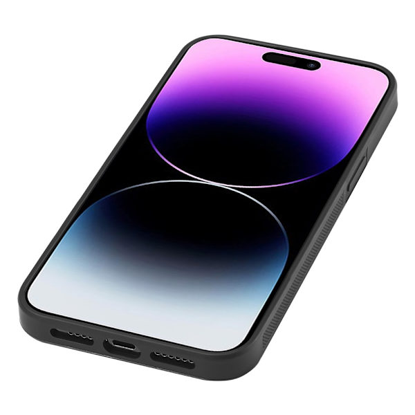 SKALO iPhone 15 Pro Max LC.IMEEKE Carbon Fiber PU-Läder Skal - Svart Svart