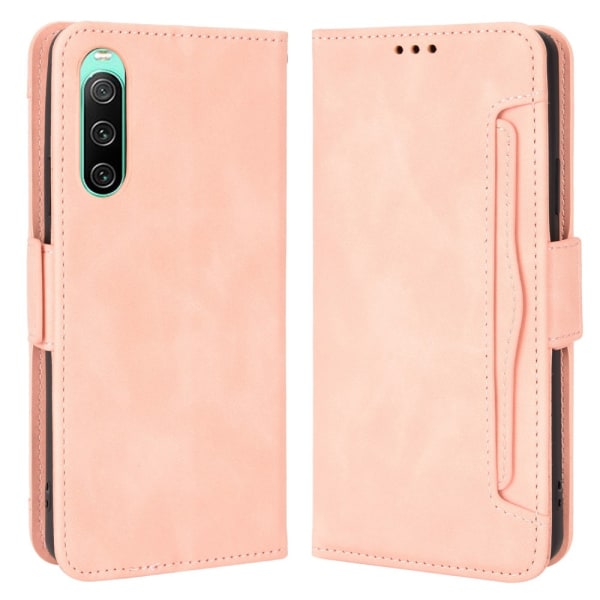 SKALO Sony Xperia 10 V 6-FACK Plånboksfodral - Rosa Rosa