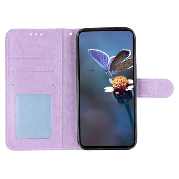 SKALO Samsung S25 Edge Mandala Blomst Flip Cover - Lilla Purple