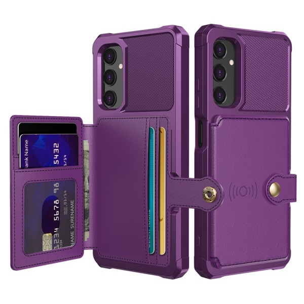 SKALO Samsung A05s 4G Stødsikker cover med pung - Lilla Purple
