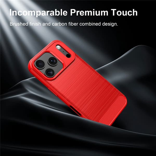 SKALO Armor Carbon  för iPhone 18 Pro Max Cover til iPhone 18 Pro Max - Vælg farve Red