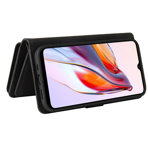 SKALO Xiaomi Redmi 12C 4G Big Wallet 17-RUM Pungetui - Sort Black