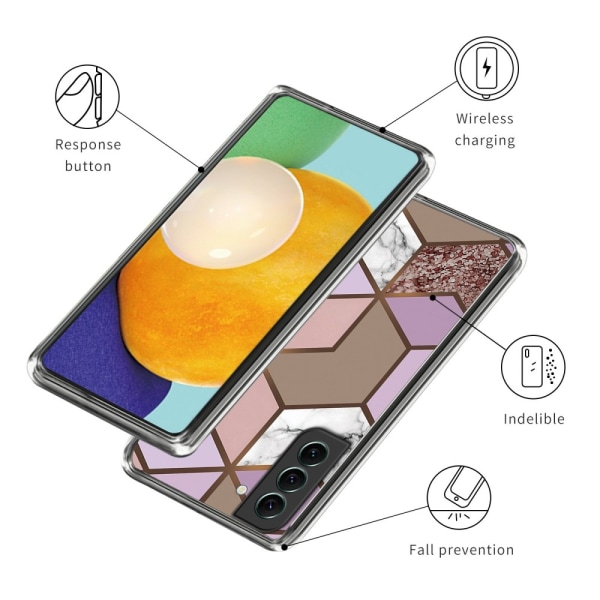 SKALO Samsung S23 Marmor TPU-skal - Motiv 3 multifärg