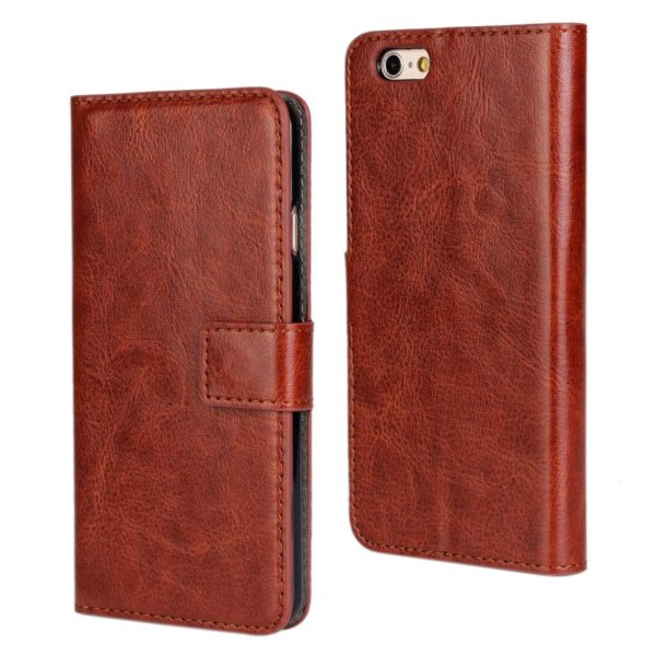 PU-nahkainen lompakkokotelo iPhone 6 / 6S:lle - enemmän värejä Brown