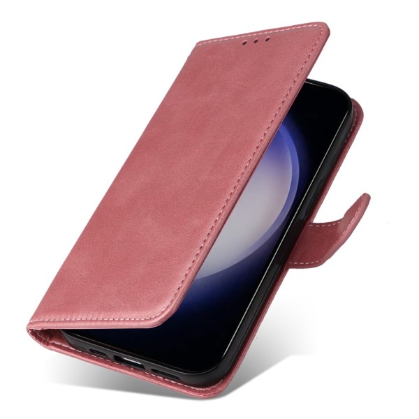 SKALO Samsung S24+ PU-Läder Plånboksfodral - Fler färger Rosa