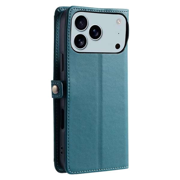 SKALO PU-Läder Envelope Plånboksfodral för iPhone 18 Pro Max - Grön Grön