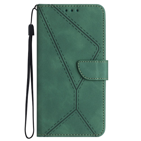 SKALO Samsung A15 4G Embossed Plånboksfodral i PU-Läder - Grön Grön