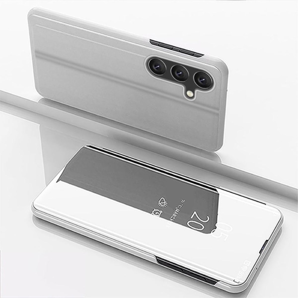 SKALO Samsung A54 5G Clear View Spegel fodral - Silver Silver