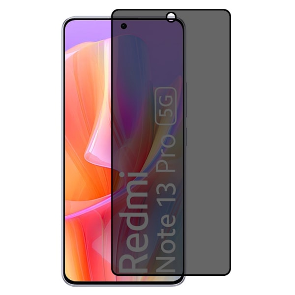 SKALO Xiaomi Redmi Note 13 Pro 5G Privacy Hærdet Glas Skærmbeskyttelse - Sort Black