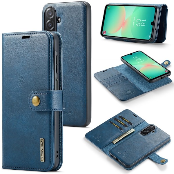 DG MING Samsung A26 5G 2-in-1 Magneetti Lompakkokotelo - Sininen Blue
