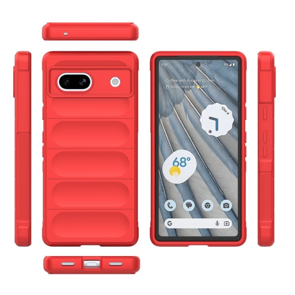 SKALO Google Pixel 7a Rugged Bumpers TPU-suojakuori Red