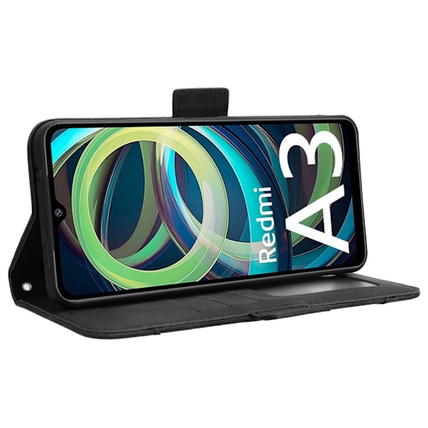 SKALO Xiaomi Redmi A3 6-RUM Pungetaske - Sort Black