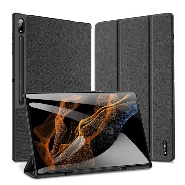 DUX DUCIS Samsung Tab S8 Ultra DOMO Series Trifold Fodral - Svart Svart