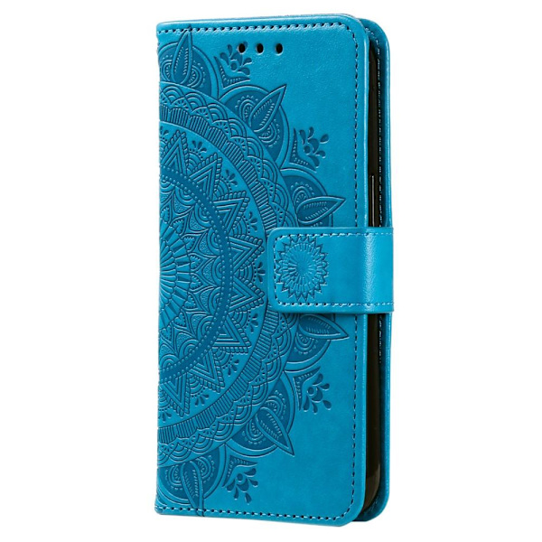 SKALO Google Pixel 7a Mandala Plånboksfodral - Blå Blå