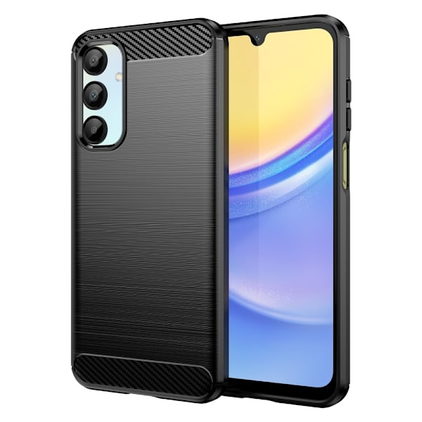 SKALO Samsung A16 Armor Carbon Iskunkestävä TPU suojakuori - Valitse väri Black
