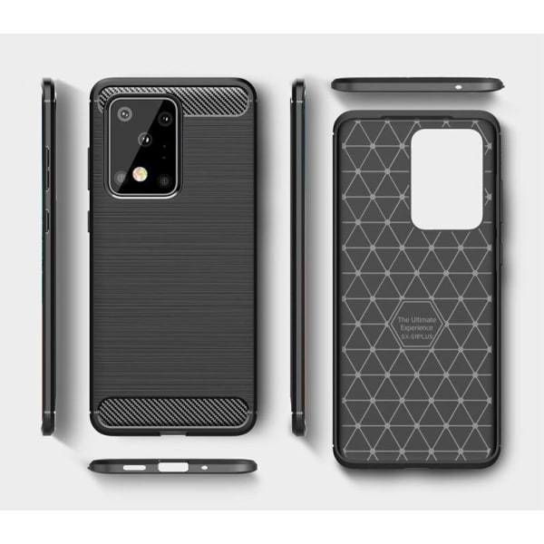 Iskunkestävä Armor Carbon TPU-kotelo Samsung S20 Ultra - enemmän värejä Grey