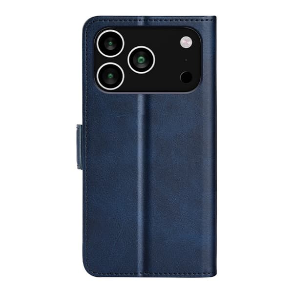 SKALO Premium ID Plånboksfodral för iPhone 18 Pro Max - Blå Blå