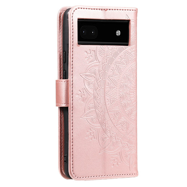 SKALO Google Pixel 7a Mandala Flip Cover - Rosa guld Pink gold