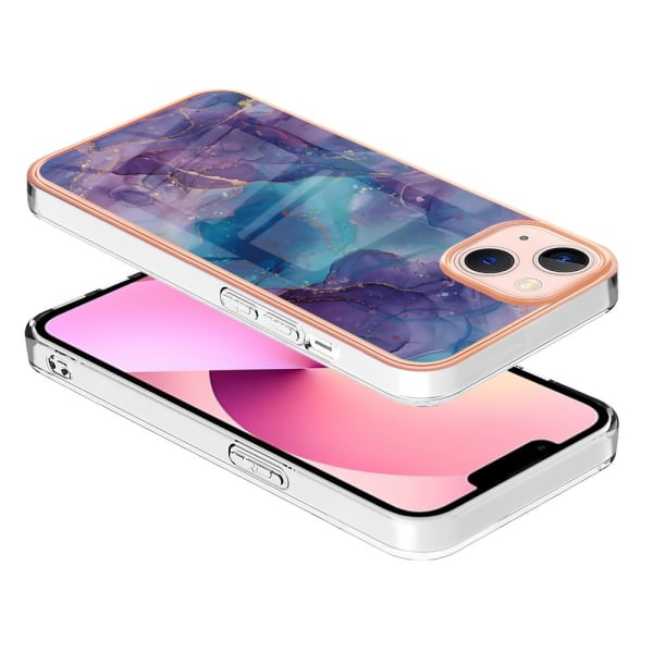 SKALO iPhone 15 Marmor TPU-cover - #5 Multicolor