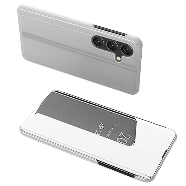 SKALO Samsung A05s 4G Clear View Flip Cover - Sølv Silver