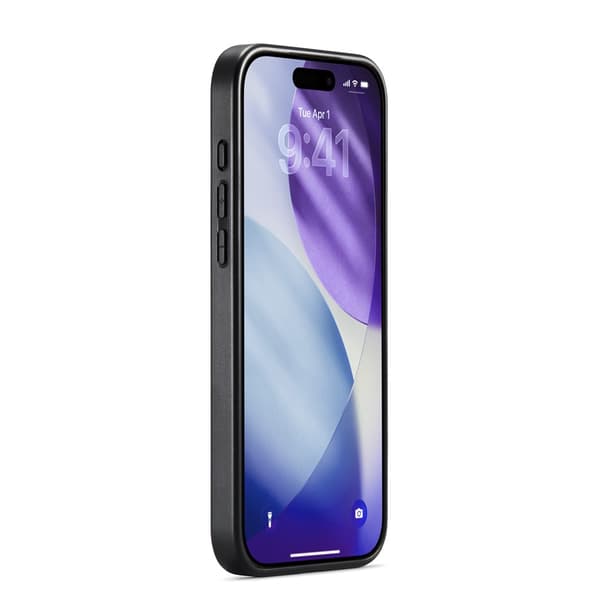 DG MING Premium PU-læder Hybrid Cover til iPhone 18 Pro - Sort Black