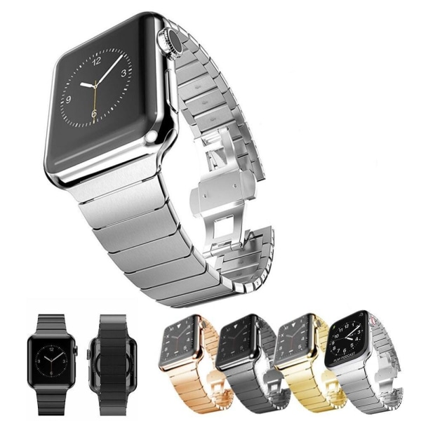 SKALO Metalarmbånd "Flat" Apple Watch Series 1-3 38mm - Vælg farve Silver