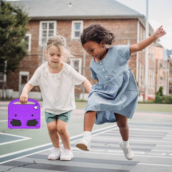 SKALO iPad 10.9 (2022) Lapsikuori kahvalla ja jalustalla - Violetti Purple
