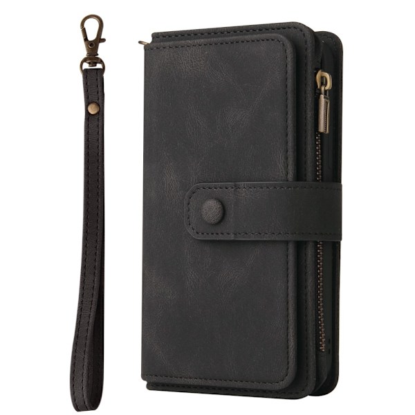 SKALO Xiaomi Redmi 14C Big Wallet 17-RUM Pungetui - Sort Black